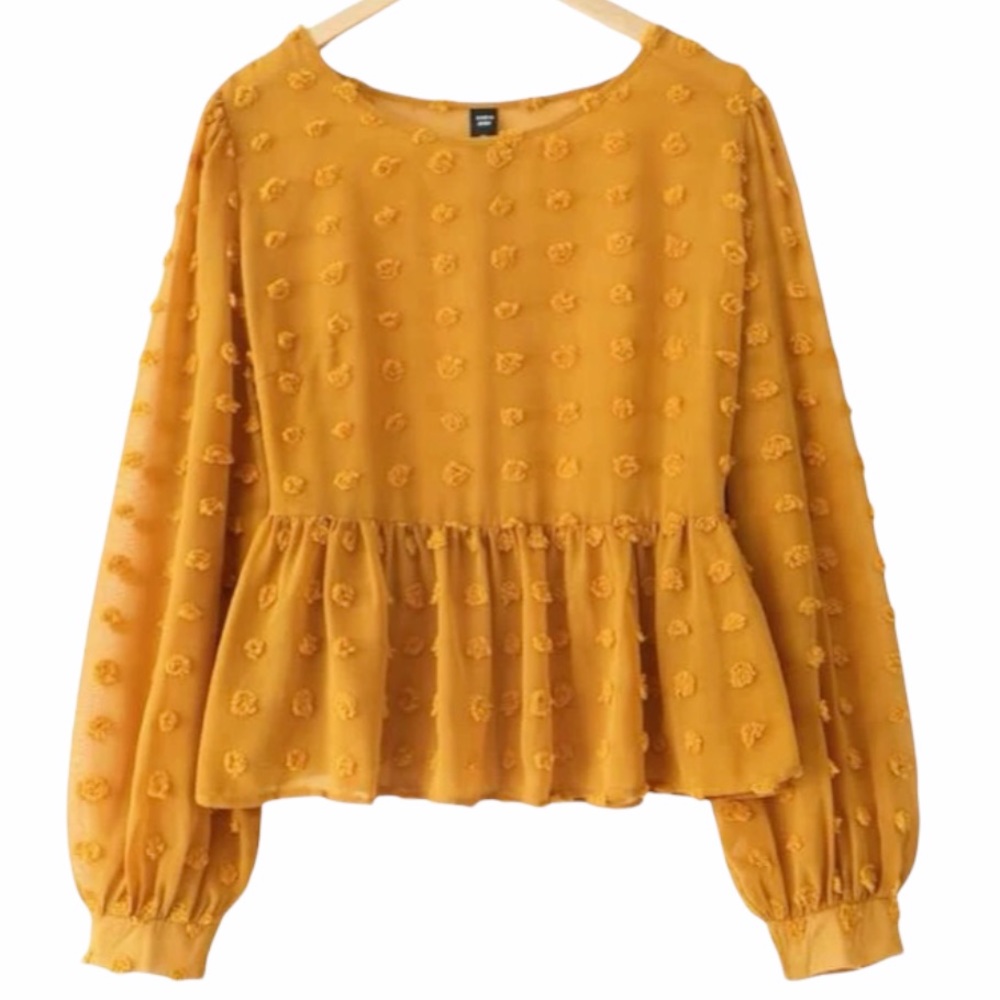 Sold!  NWOT Swiss Dot Smock Blouse